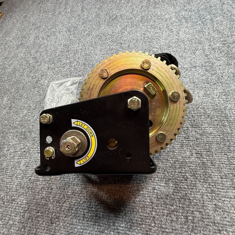 No Handle - Haul-Master 1200 lb. Capacity 19.8 ft. Strap Hand Winch