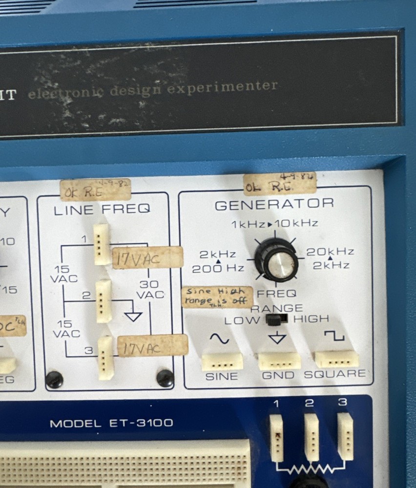 Heathkit Electronic Design Experimenter ET-3100 Powers On Untested Vintage