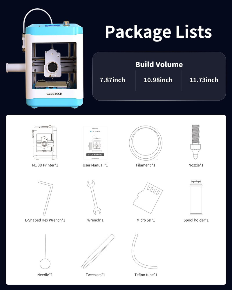 Mini 3D Printer for Kids & Beginners - Complete Starter Kit with Filament