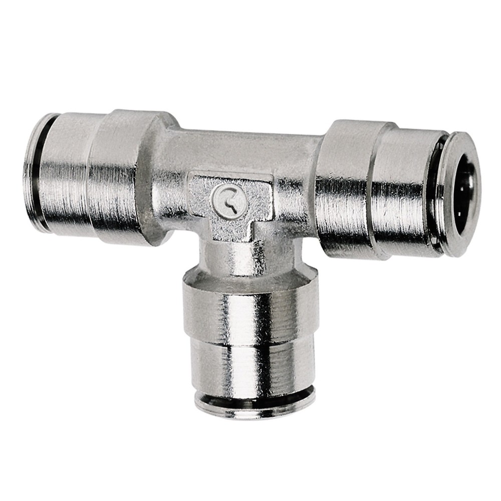 Firestone for Union Tee 1/4in. Nickel Push-Lock Air Fitting - Single