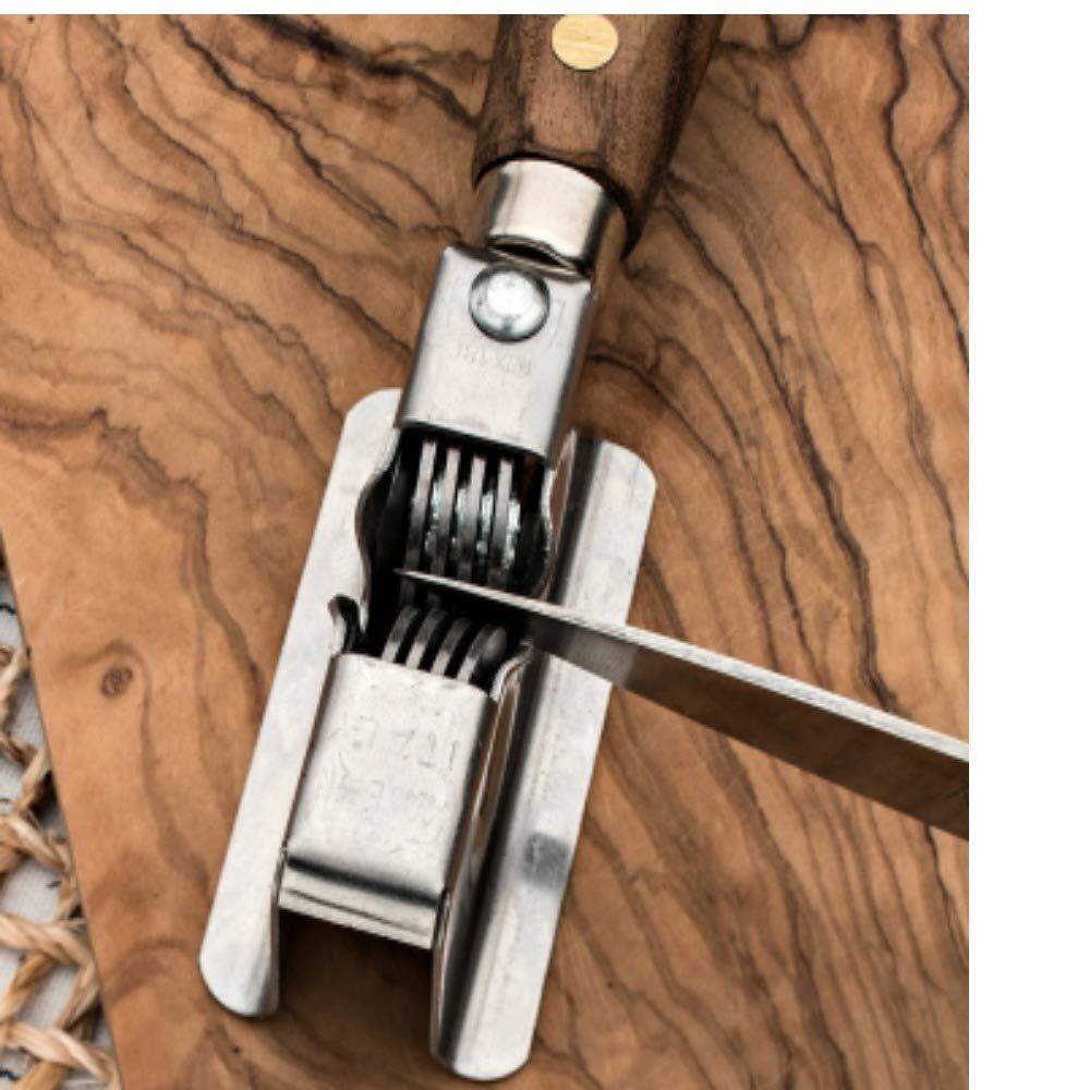 Handheld Manual Knife Sharpener | Rotating Steel Wheel Sharpening Discs | Per...
