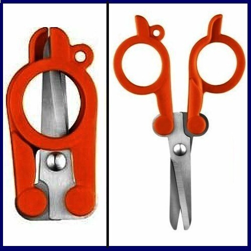 1 Pair Compact Folding Scissors -Airplane Safe & TSA Compliant