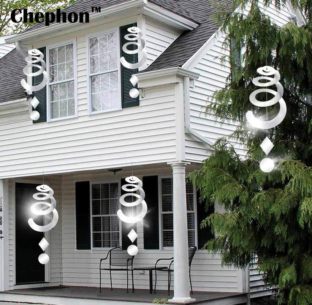 Bird Spiral Spinner Reflectors with Reflective Scare Discs - Decorative Bird ...