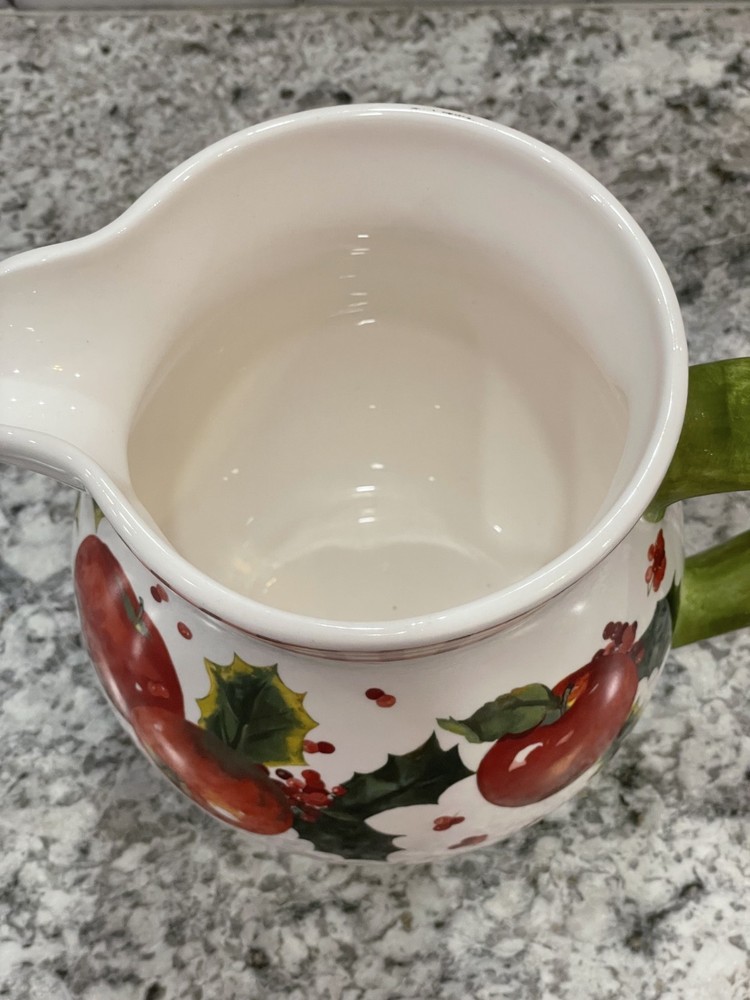 Hallmark Mitford 48oz Holiday Apple Pitcher