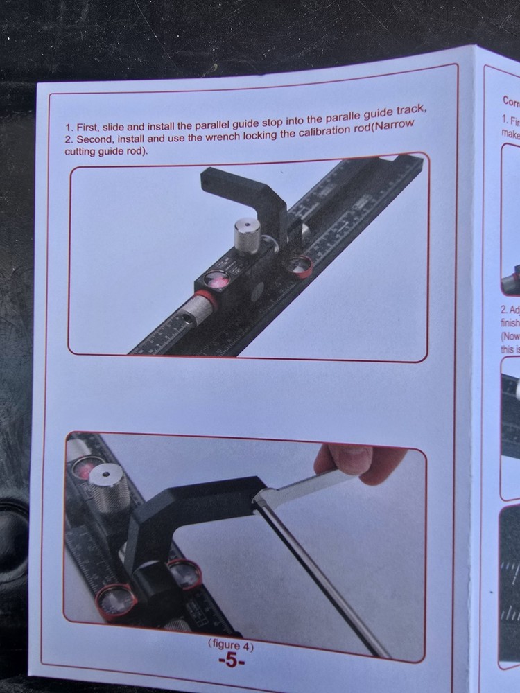 GOINGMAKE Parallel Guide System Metal Complete Kit for Guide Rail Black