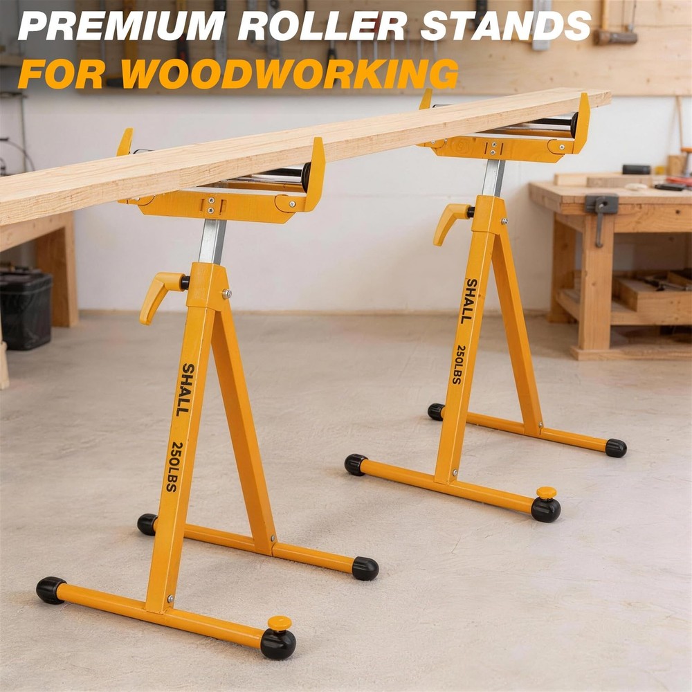 SHALL 2Pack Folding Roller Stand Heavy Duty 250 LBS Load Capacity 27.843'' ...