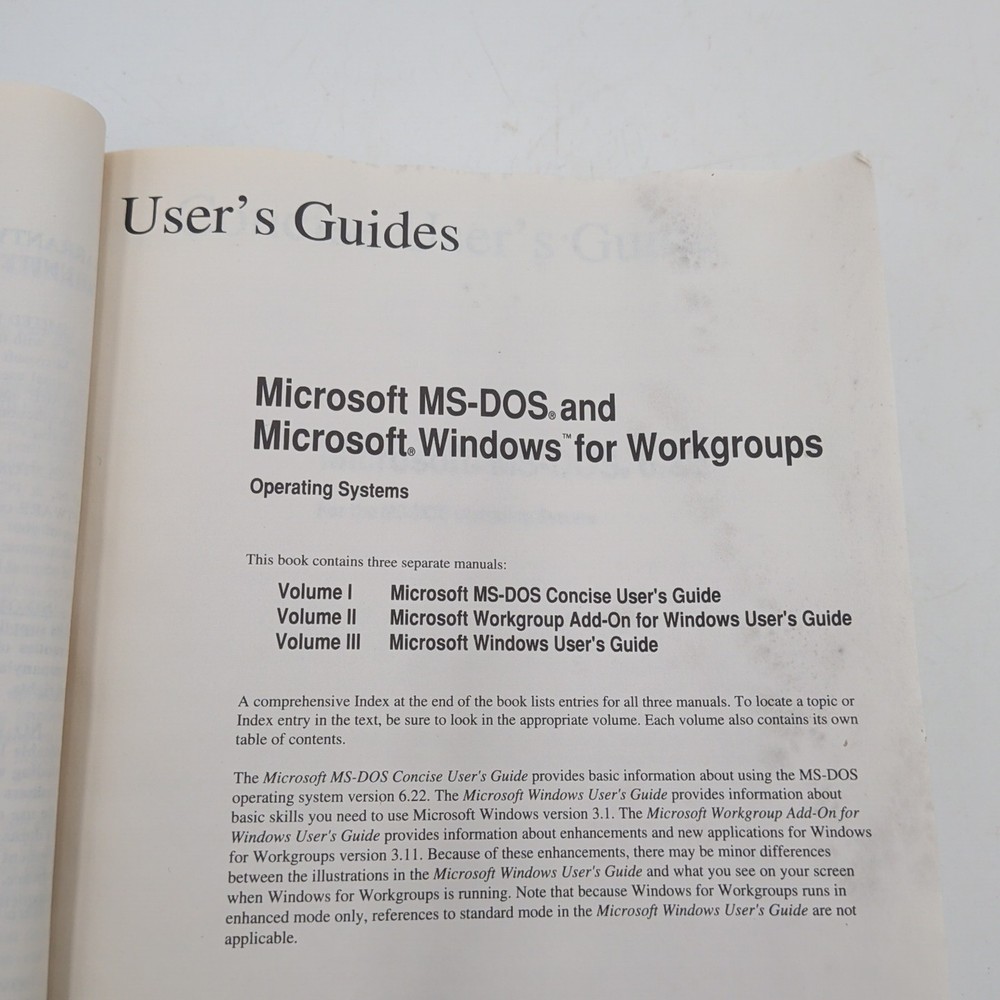Microsoft Windows For Workgroups 3.11 & MS-DOS 6.22 User Guide NO SOFTWARE INC.