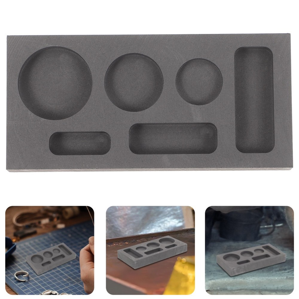 6 Slot Graphite Casting Mold for Metal Melting Tool Accessory