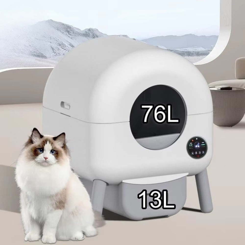 Automatic Large Capacity Eco-Friendly Cat Litter Box Safety Sensors