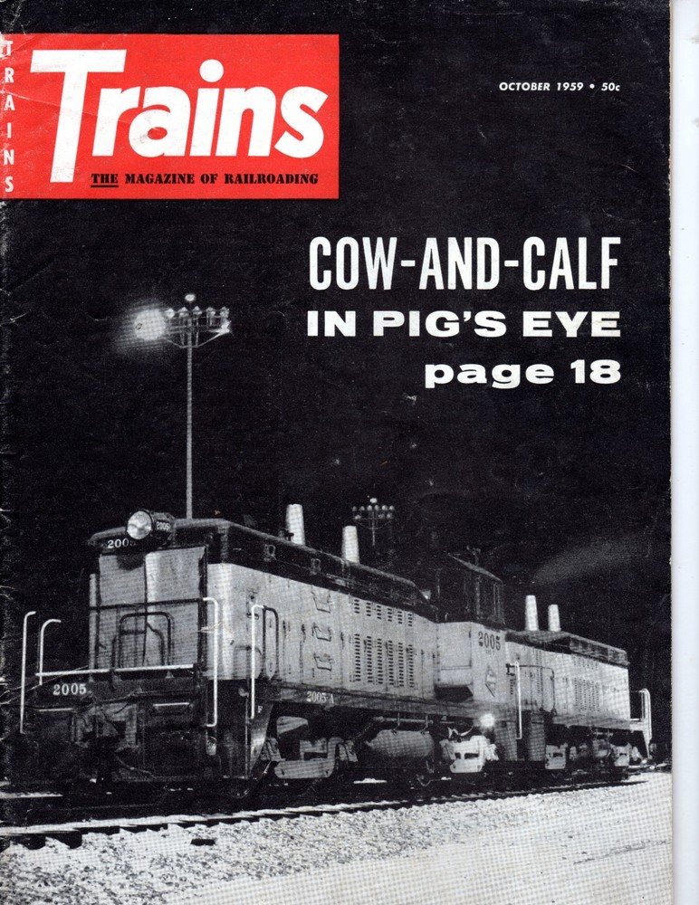 TRAINS MAGAZINE - OCTOBER 1959