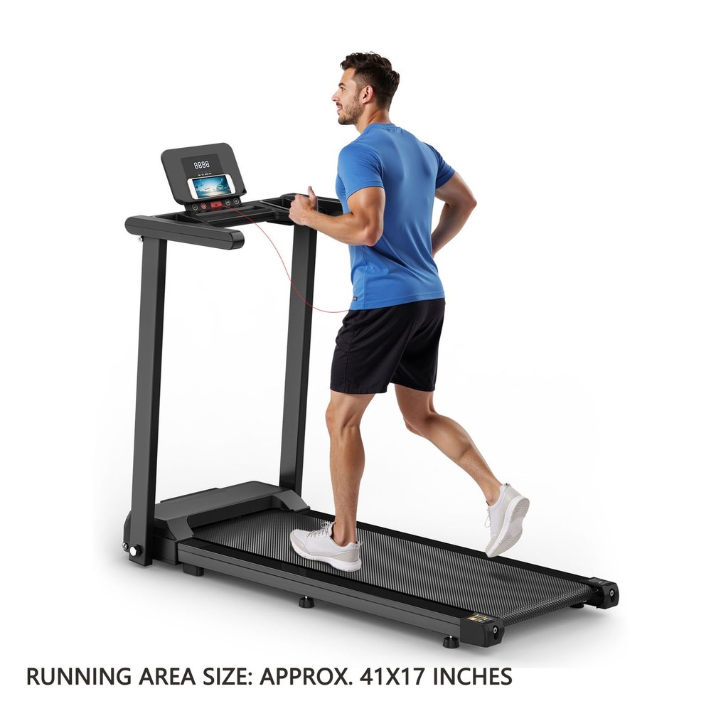 Folding Treadmill With Handles 2.5HP Foldable Treadmill 300 LBS Capacity MSGN