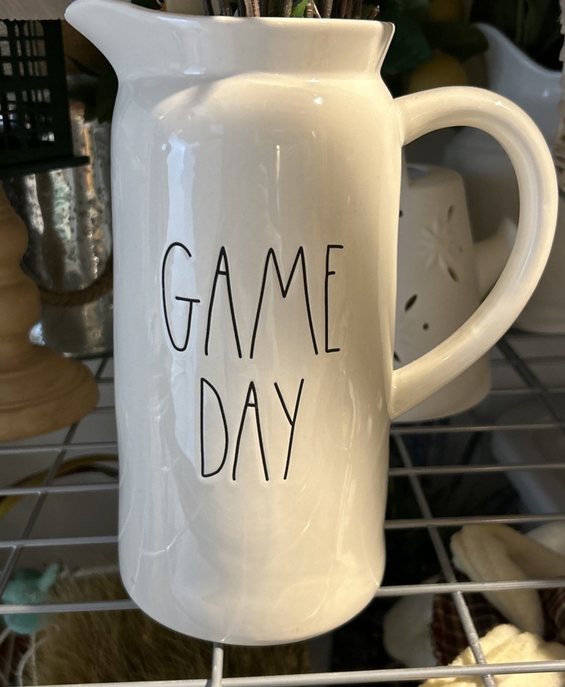 Rae Dunn GAME DAY Large Ceramic Pitcher  NEW