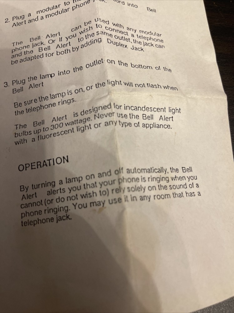 Philmore TEC42 Telephone Flasher & Bell Ringer Controller For Table Lamp or Bell