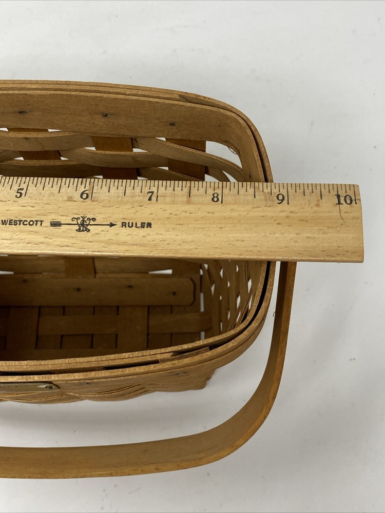 1994 Longaberger Dresden Basket With Handle 9x5x7”
