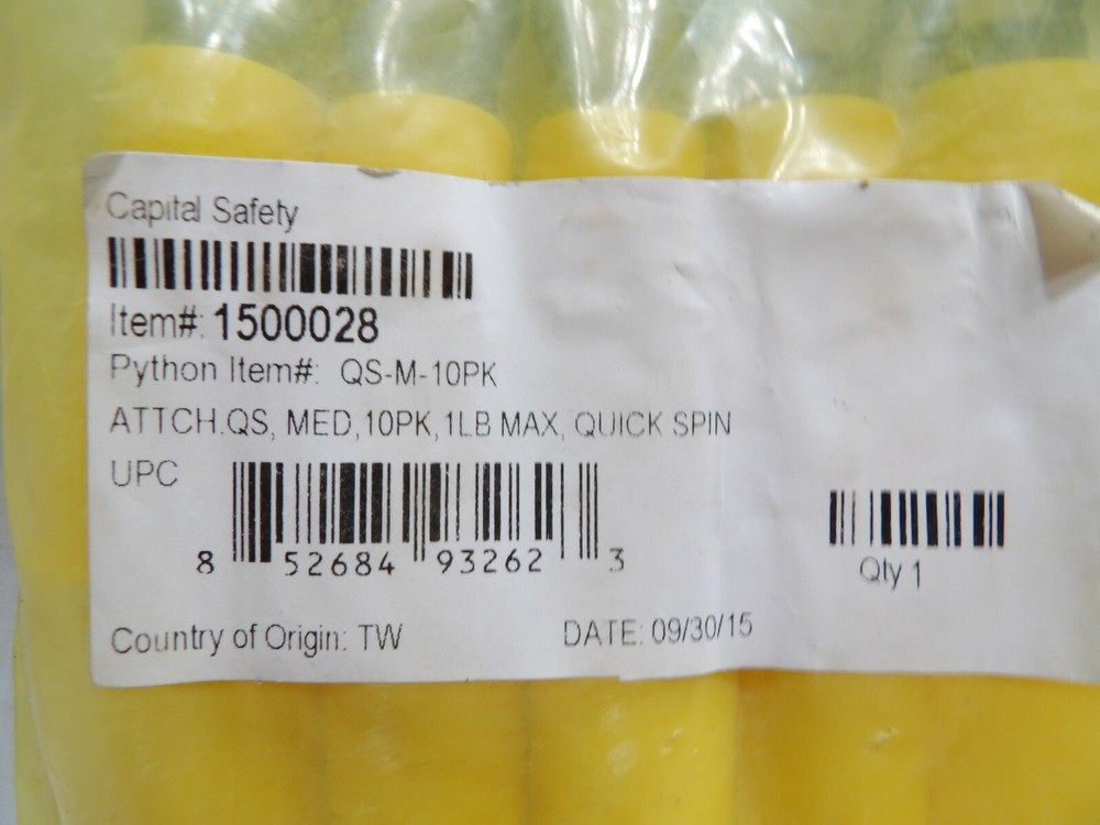 Python Safety #1500028 Quick Spin Adaptor for up to 1 lb Tool (Pkg of 10)