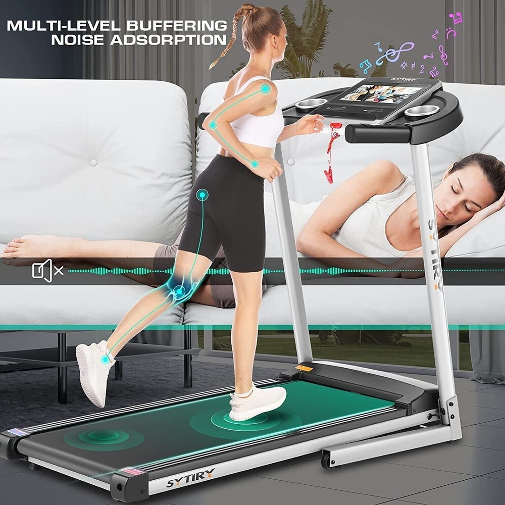 3.25HP Folding Treadmill Running Machine W/10” Touchscreen APP Control Speaker🏃