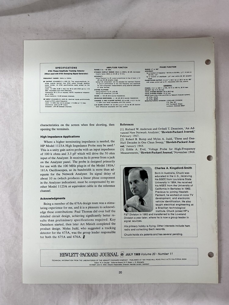 Hewlett-Packard Journal July 1969 Volume 20 Number 11