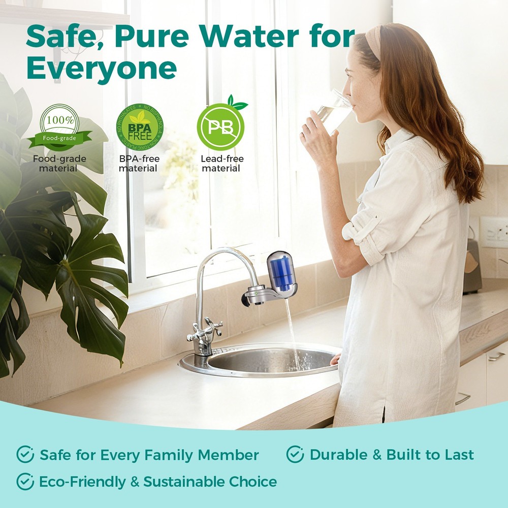 RF-9999 Faucet Water Filter Replacement Compatible Easy Install 3-Pack US
