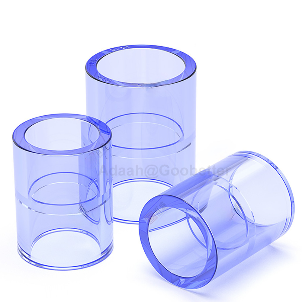 Clear UPVC Pipe FittingID: 20-110mm Straight Socket Coupling Joint Connector