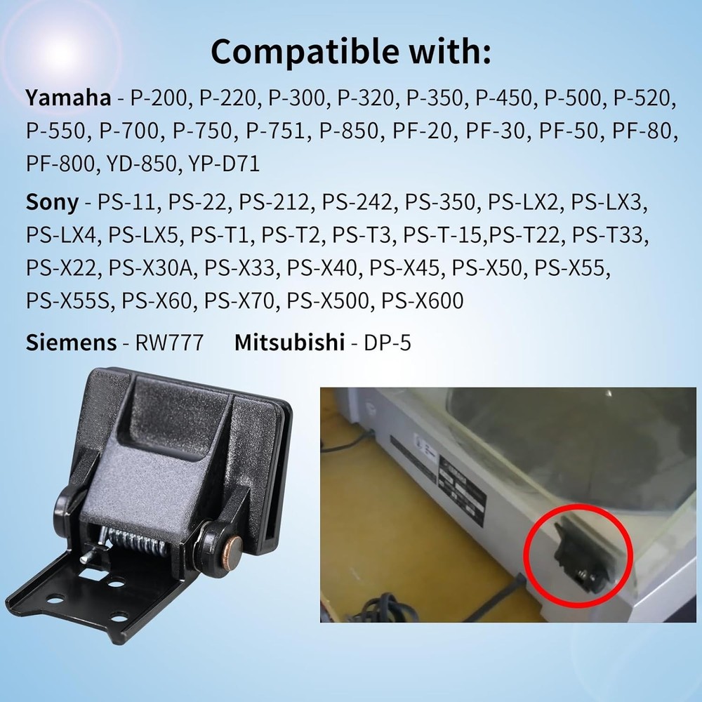Dust Cover Hinge for Various Turntable Models - Easy Installation