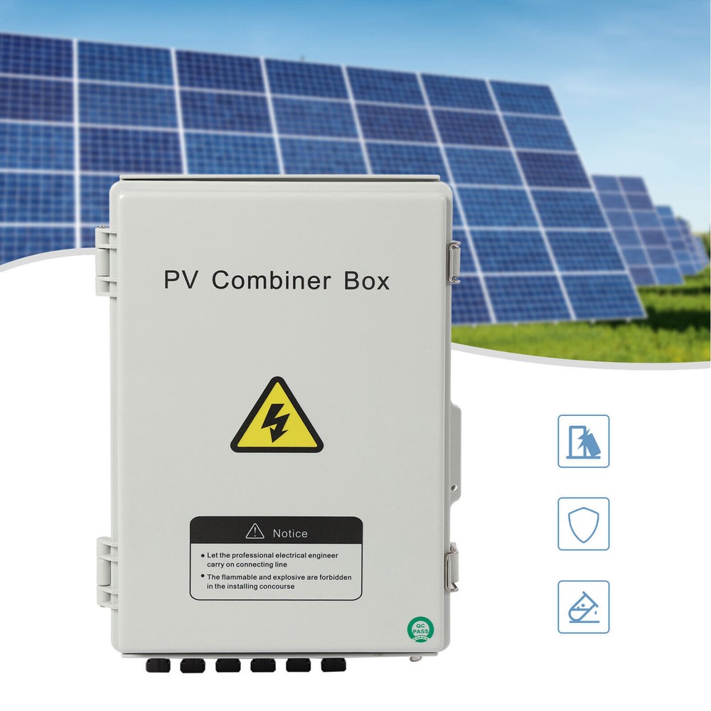 6 String Solar PV Combiner Box Circuit Breaker Junction Box For Solar System