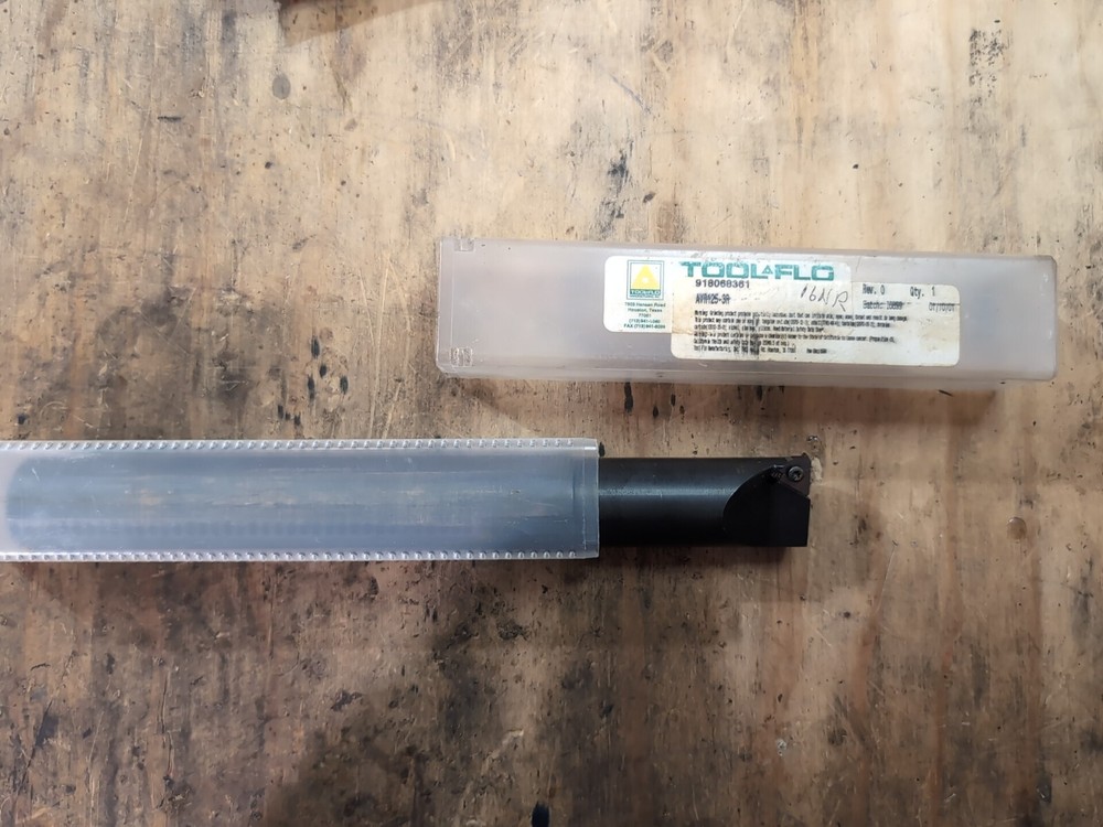 Tool-Flo AVR125-3R Grooving Or Threading Bar For NR Style Inserts