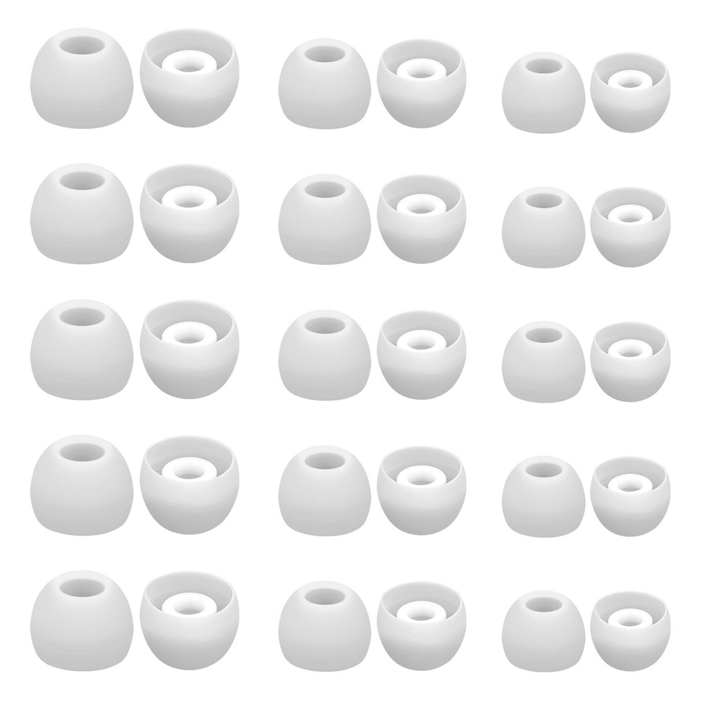 15 Pairs Silicone Ear Bud Replacement Pieces Earbuds Tips Replacement...