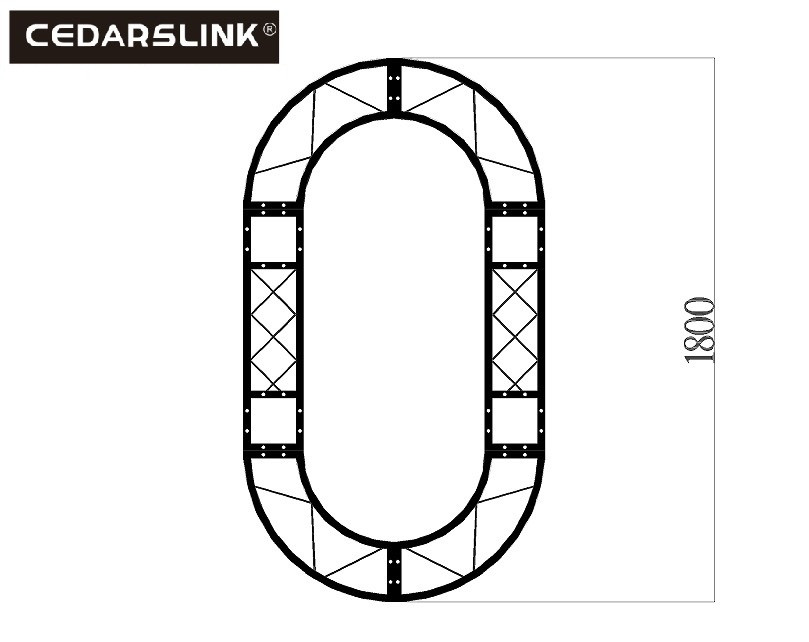 Cedarslink 0-Shaped Bolt Square Truss