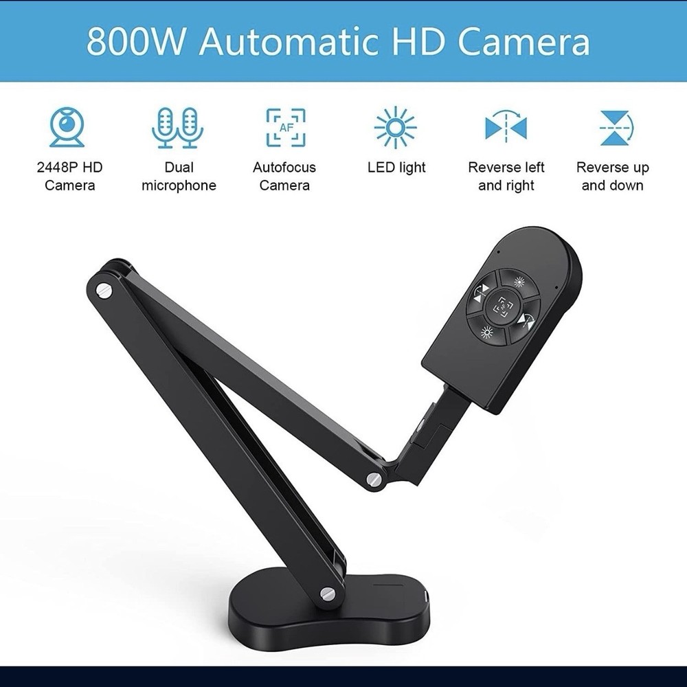 Brand New 8MP Document Camera & Webcam 4K with Dual Microphones