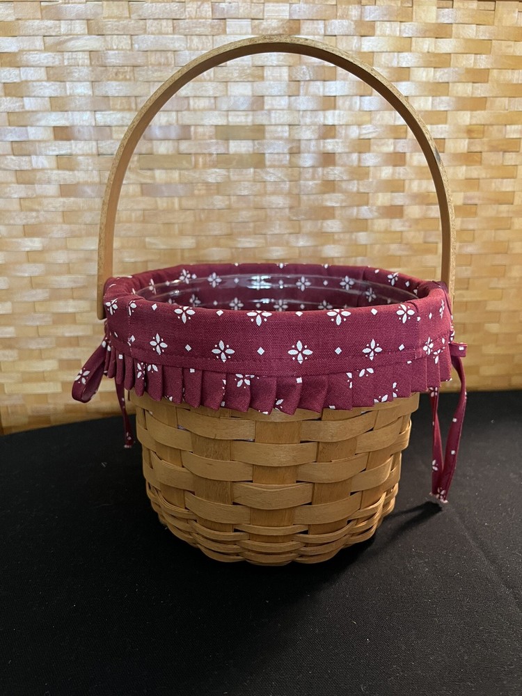 Longaberger Medium Fruit Basket Set - Traditional Red