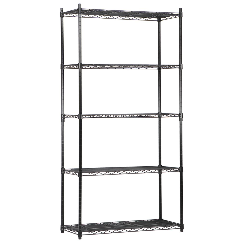 5 Tier Wire Shelf Rack Unit Adjustable Storage Rack for Kitchen Home Office