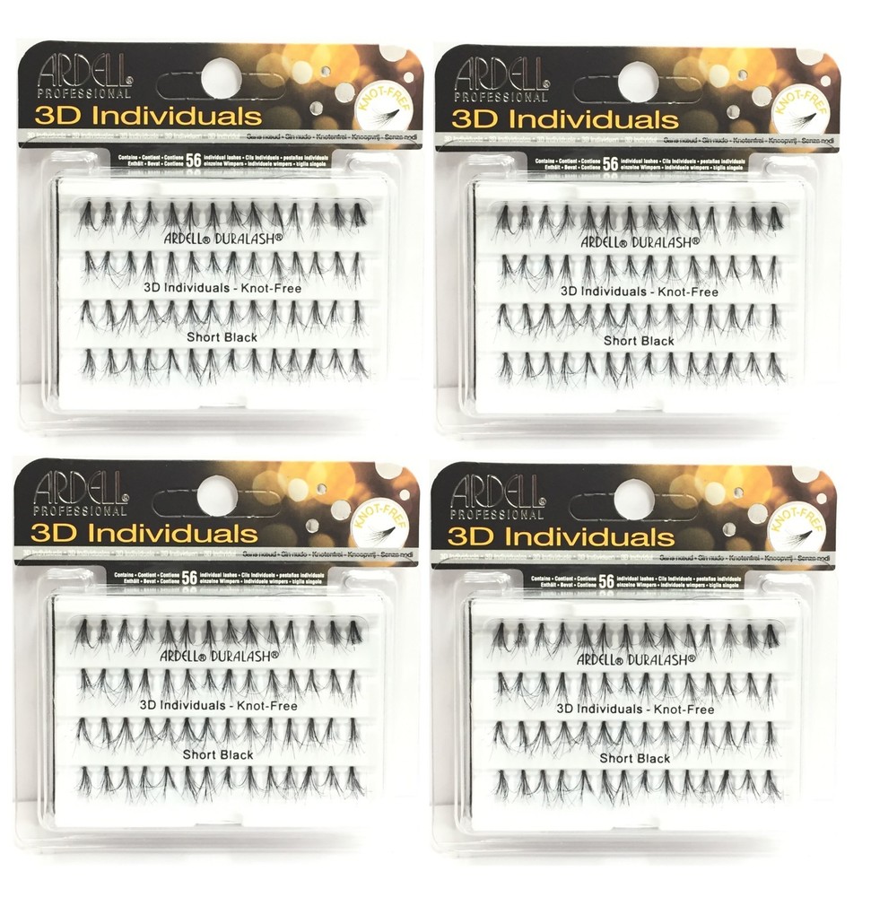 (4 PACK) Ardell 3D Individuals - Short Black, Item #75941