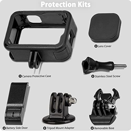 Protective Accessories Kit Frame Mount Housing Case Compatible with Go Pro