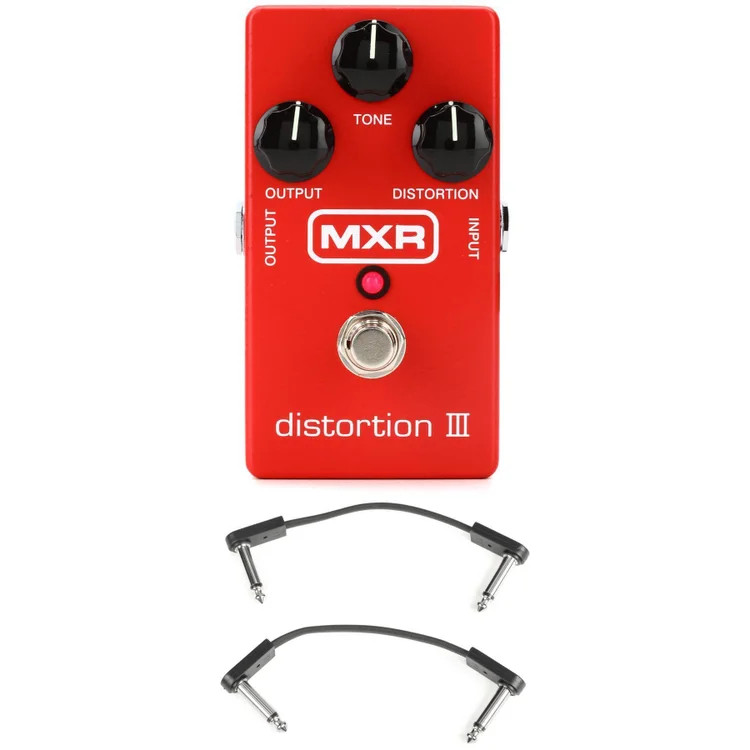 MXR M115 Distortion III Pedal with EBS Patch Cables