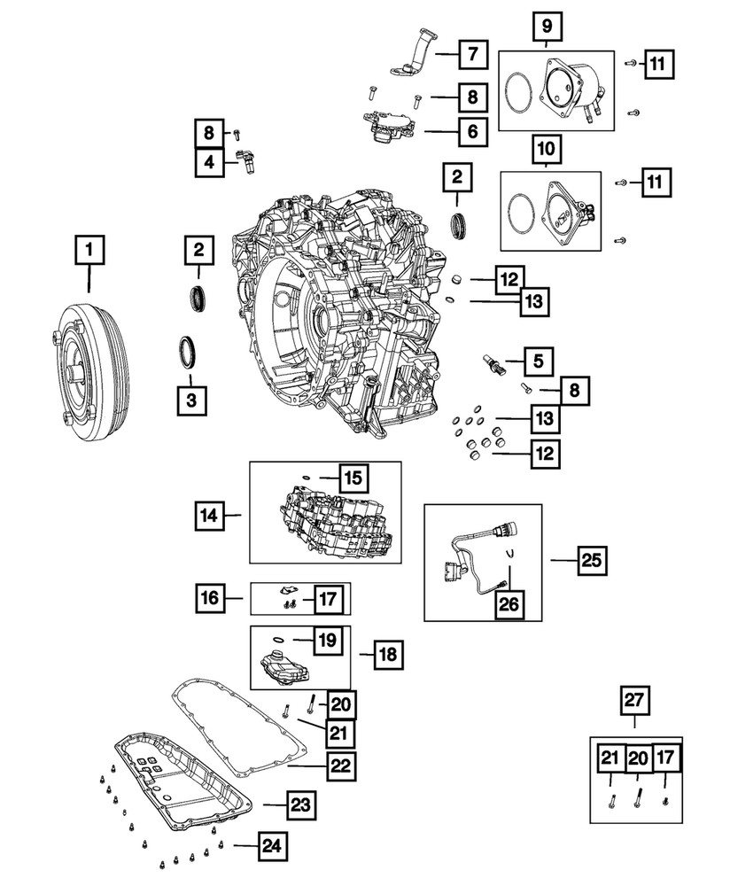 Genuine Mopar Oil Pan Bolt 5189844AA