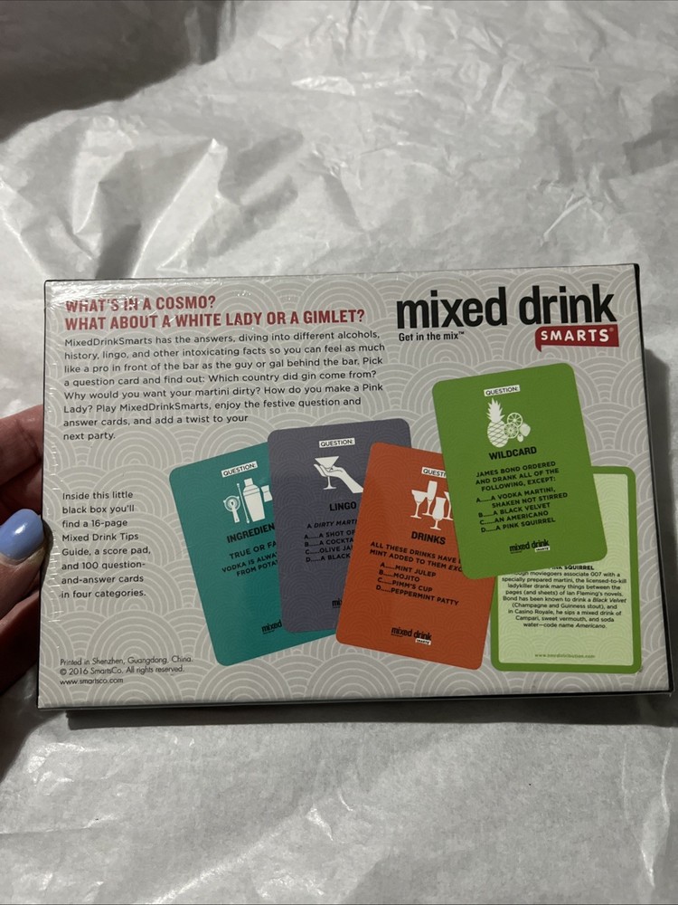 Mixed Drink Question &answer Cards-New In Original Pkg