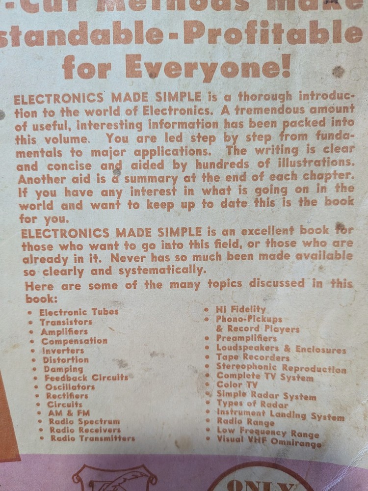 Electronics Made Simple By Henry Jacobowitz 1958 Book