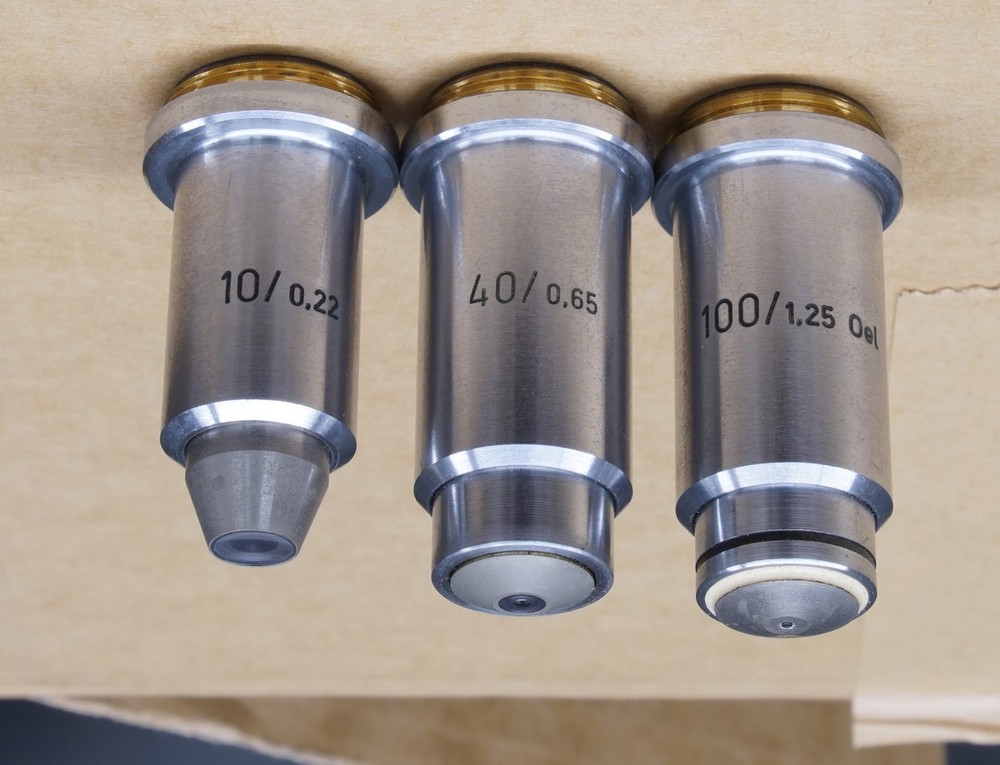 Zeiss Microscope Objective - Lot Of 3 (R6)