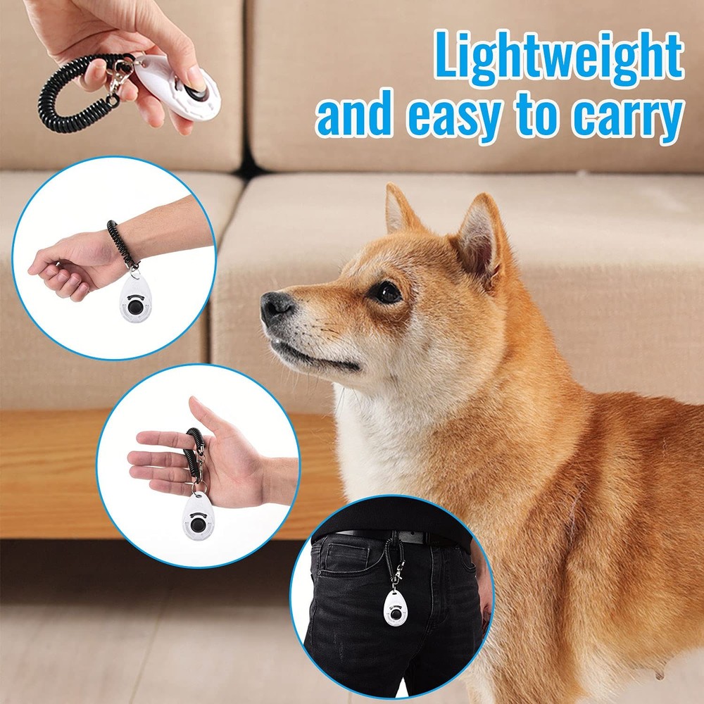 Diyife Dog Clicker for Training, 2 Pack Training Clicker, Blue and White