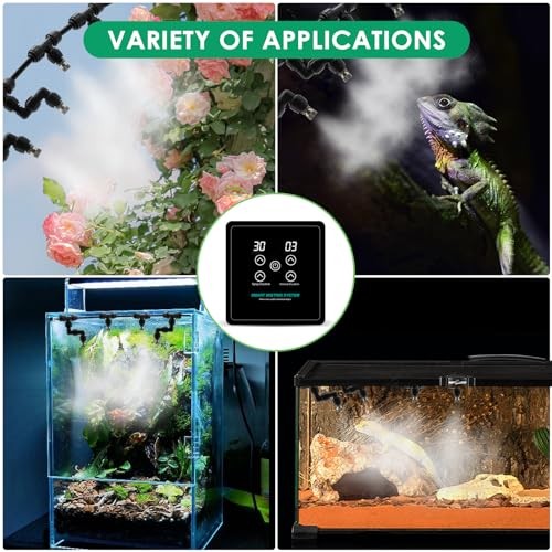 Automatic Reptile Mister Humidifier with Timer,Programmable Terrarium black