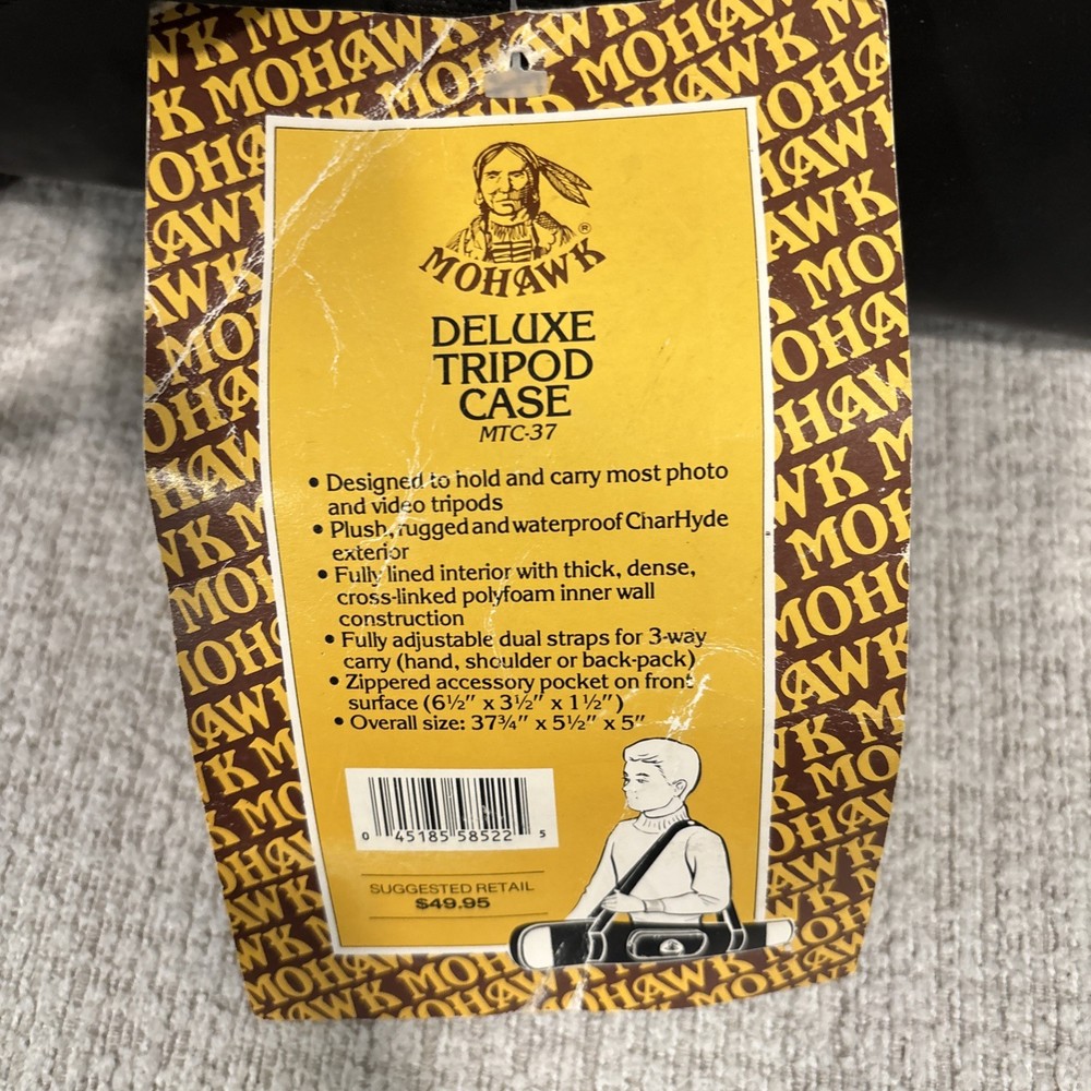 Mohawk Deluxe Tripod Case MTC-37 with Tags Excellent Condition