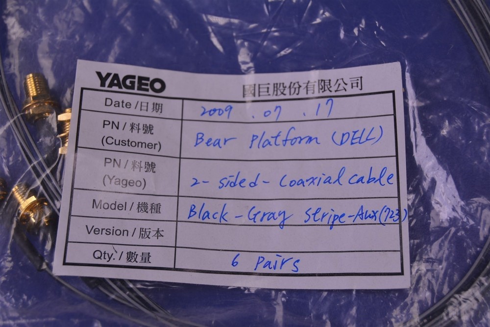 4 Yageo RF Microwave Test SMA/IPX/PCB Cables 2-Sided for Dell platform