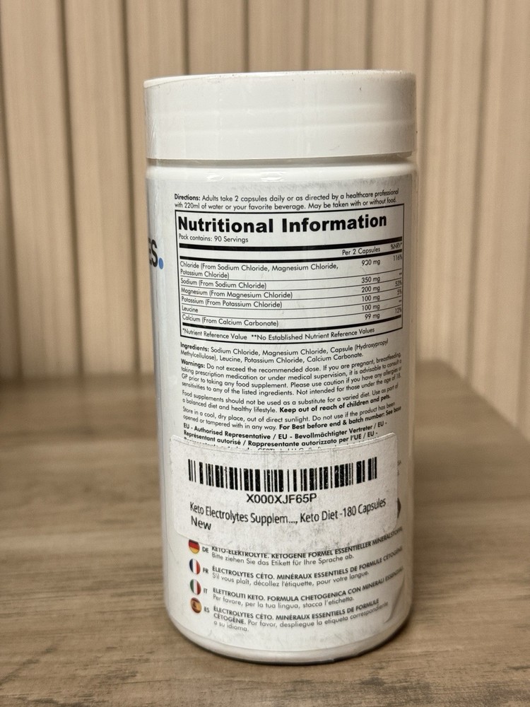 Codeage, Keto Electrolytes, Ketogenic Formula, 180 Capsules Essential Minerals