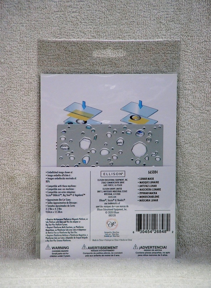 PREOWNED SIZZIX THINLITS ‘LUNAR MASK’ CUTTING DIE #665084