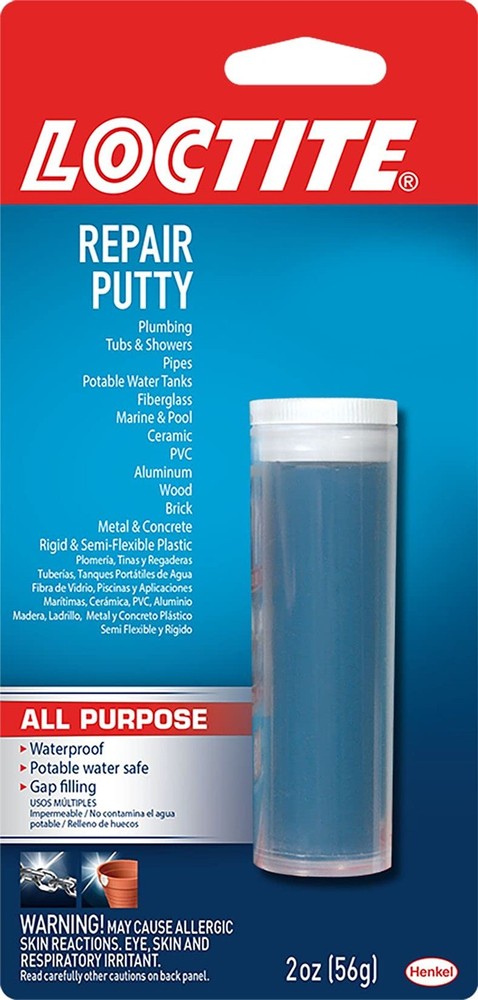 Loctite Epoxy Multi Purpose Repair Putty , 2 Single 2 Oz Cylinder, Light Blue