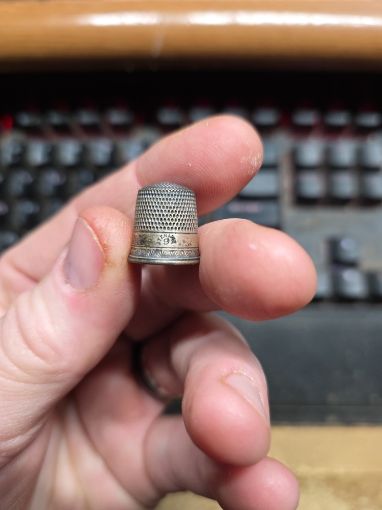 Vintage Thimble Marked STERLING Size 9  Marked
