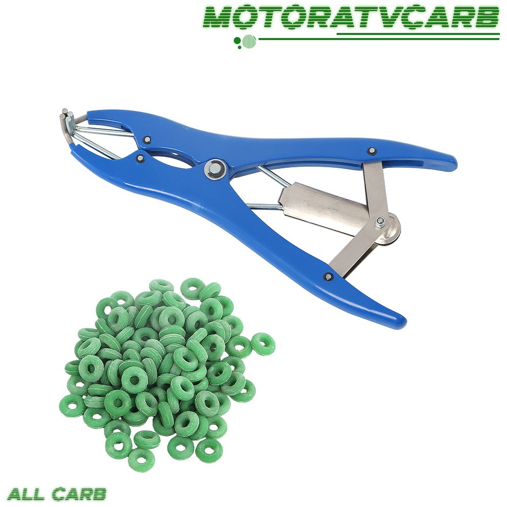 ALL-CARB Elastrator Castration Pliers +100 FREE Rubber Rings Applicator