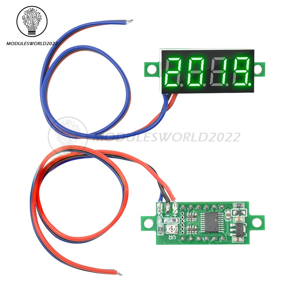 DC 0-100V 0.36 " 4-Digit Digital Voltmeter LED Voltage Tester Panel Meter 3-Wire