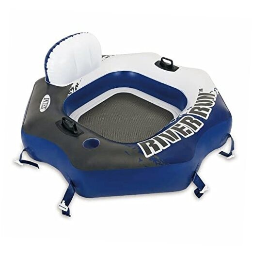 58854EP River Run Connect Inflatable Floating: Comfortable Blue Lounge