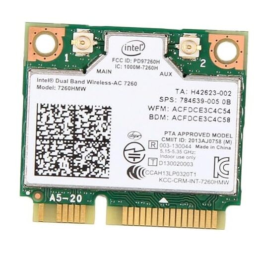 Dual Band Wireless-AC 7260 WiFi Bluetooth Half Mini Card